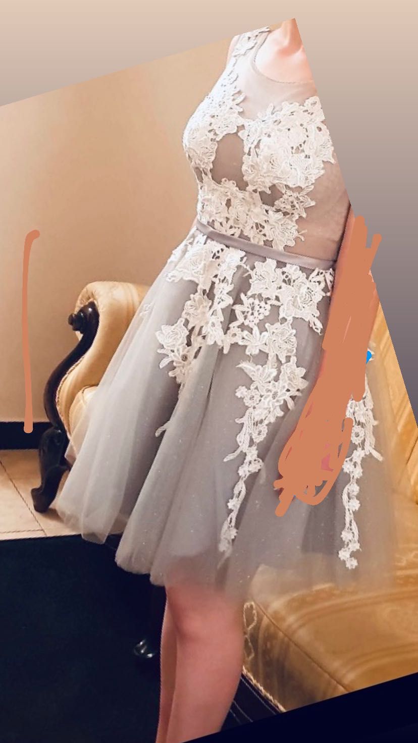 Rochie dama gri de seara