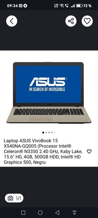 Laptop Asus funcțional