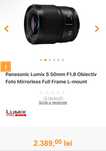 Panasonic Lumix S 50mm F1.8, obiectiv Full-Frame L-Mount