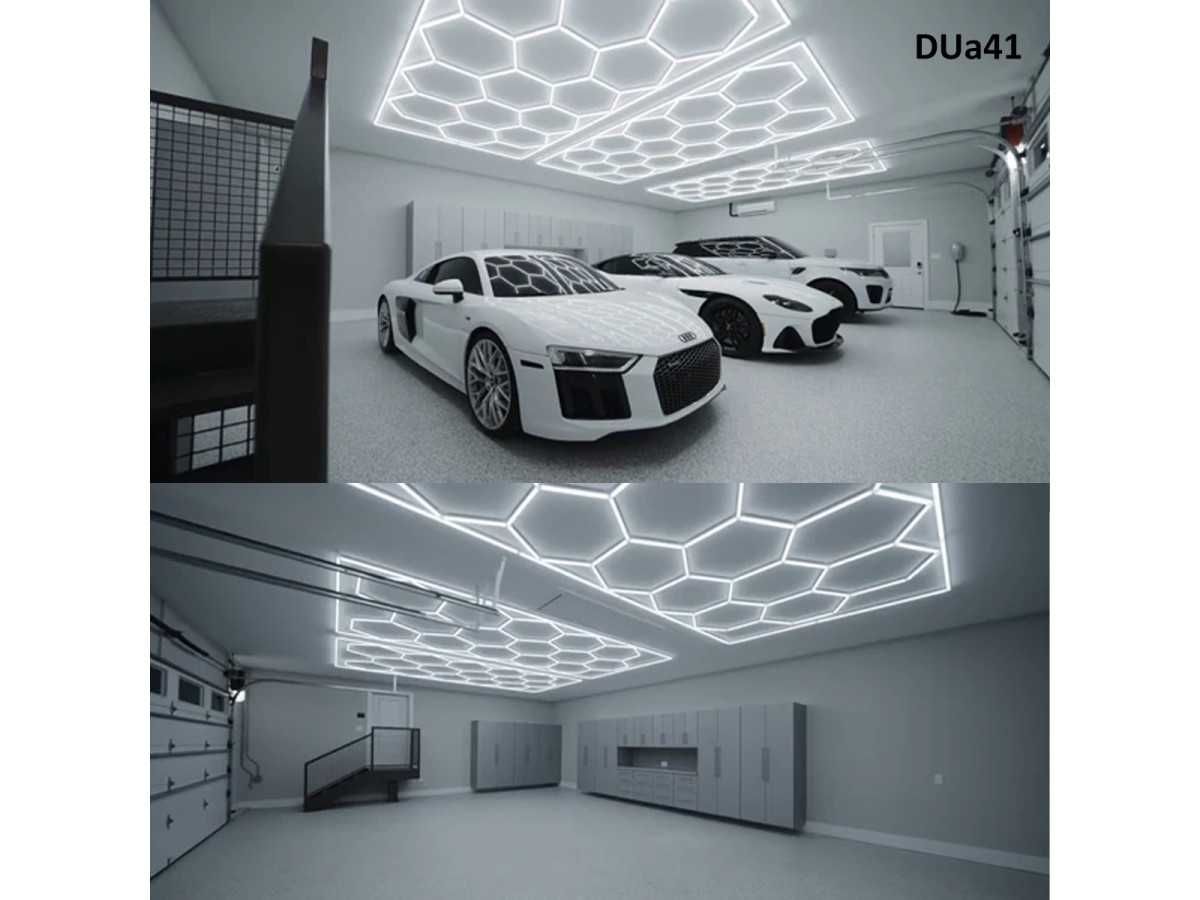 Iluminat LED pentru garaj, fagure strălucitor pentru lounge 2,4m 4,8m