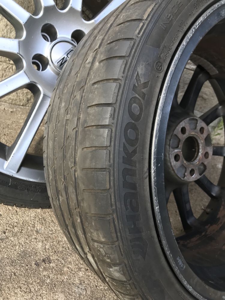 Алуминиеви джанти с летни гуми,225/40R18,5x100мм.Z.O