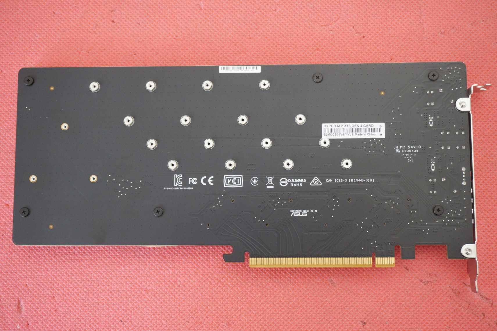 ASUS Hyper M.2 x16 Quad Nvme Gen 4 add-on Card