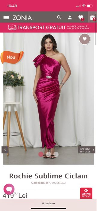 Rochie lunga fucsia