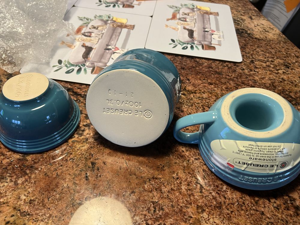 Le creuset set 3 piese- salt pig- mojar - storcator citrice!