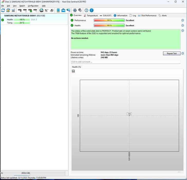 1TB SSD 2.5"/ 1TB Samsung PM881 PC/Server/Workstation 2,5 SATA
