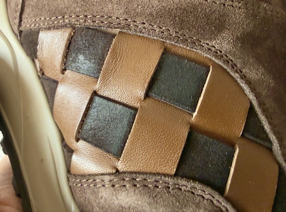 Натуральная плетёные кожаная обувь