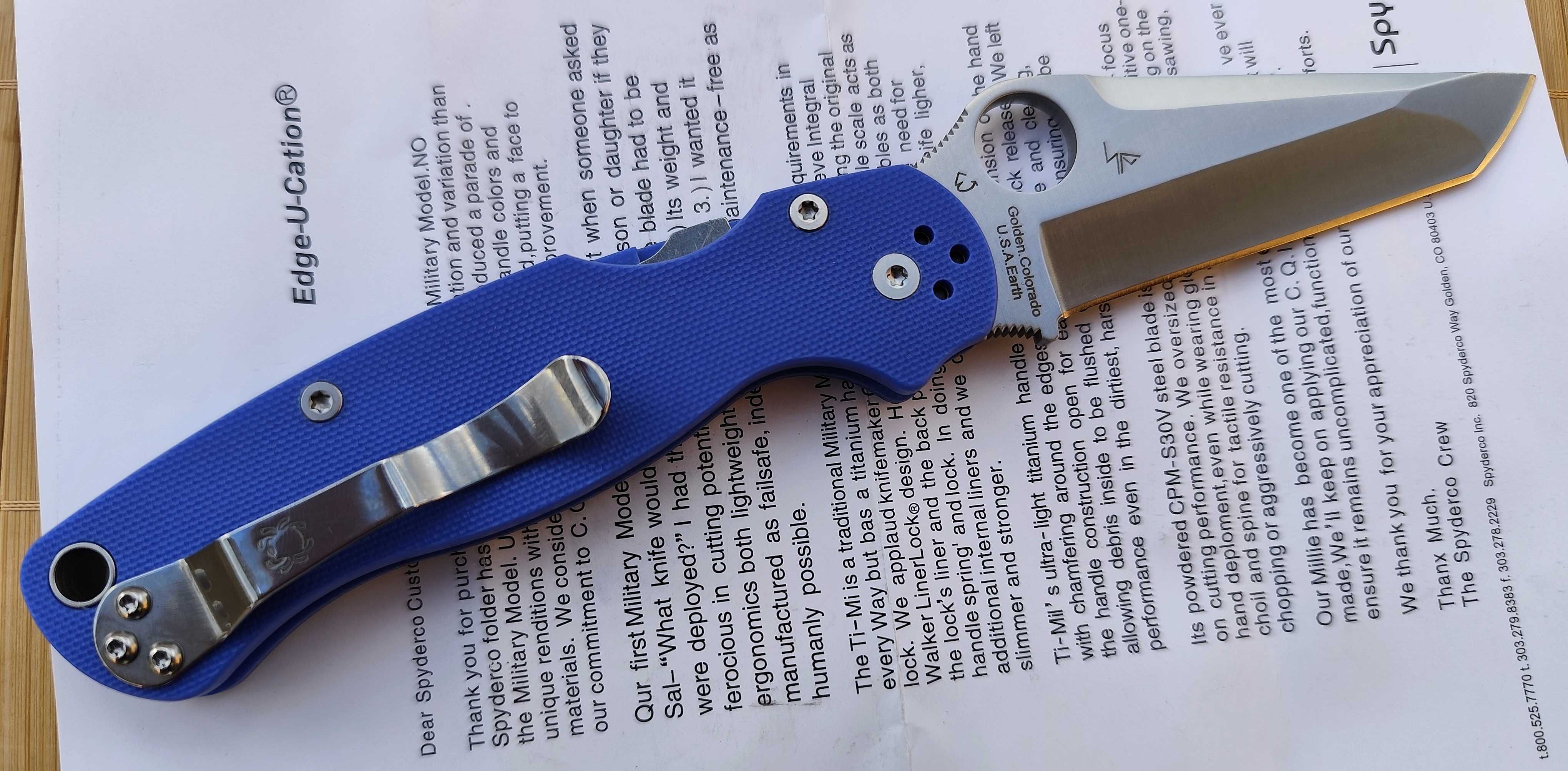 Spyderco Paramilitary 2 Exclusive Tanto