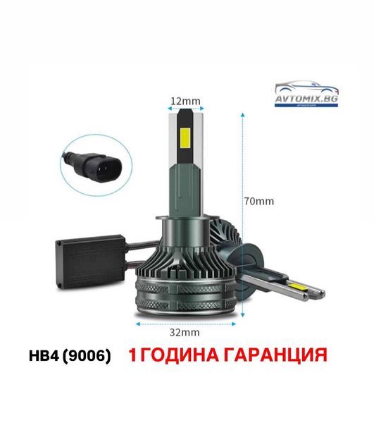 LED Крушки НB4 (9006) 100w 10000LM,12-24v canbus 1 ГОДИНА ГАРАНЦИЯ