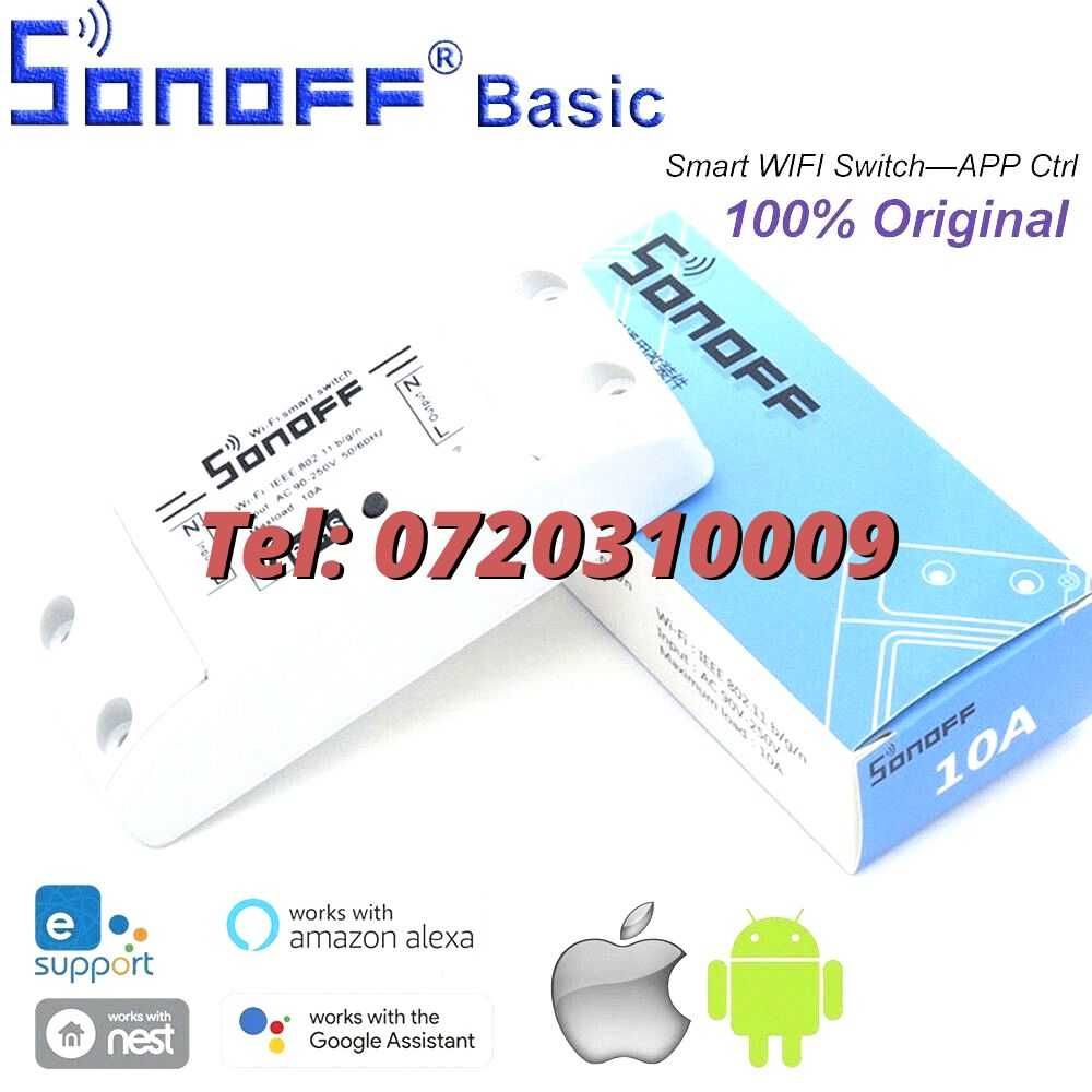 Releu Wireless Sonoff Automatizari Cu Control La Distanta Prin Telefo