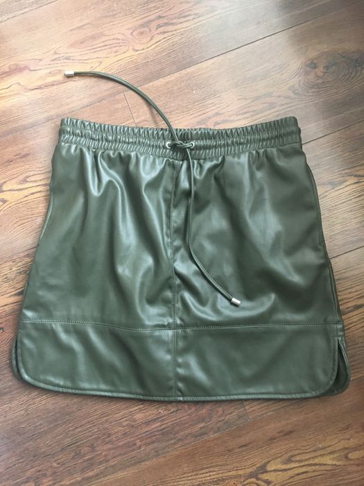 Fusta piele verde măsliniu marime m