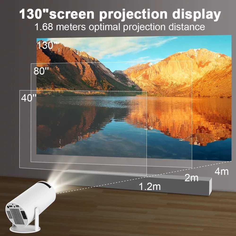 [НОВ] Видео проектор HY300 Android 11 200ANSI 1280*720P за дом. кино