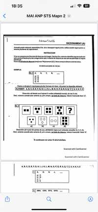 Material + teste psihologic ANP