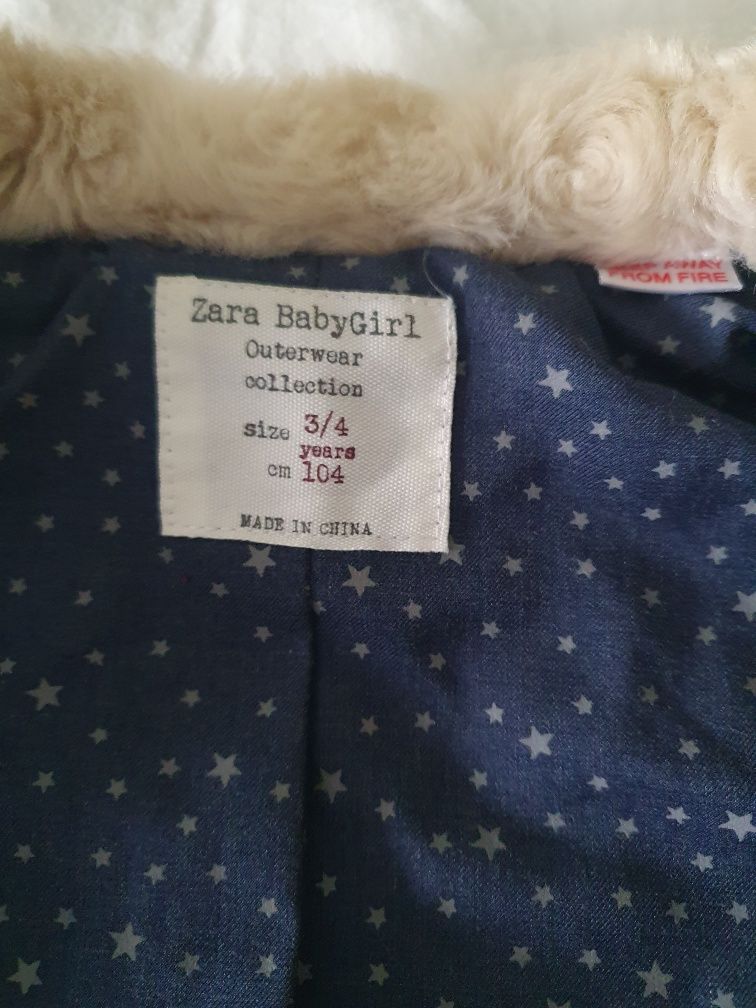 Vesta blana artificiala- Zara, 3-4 ani