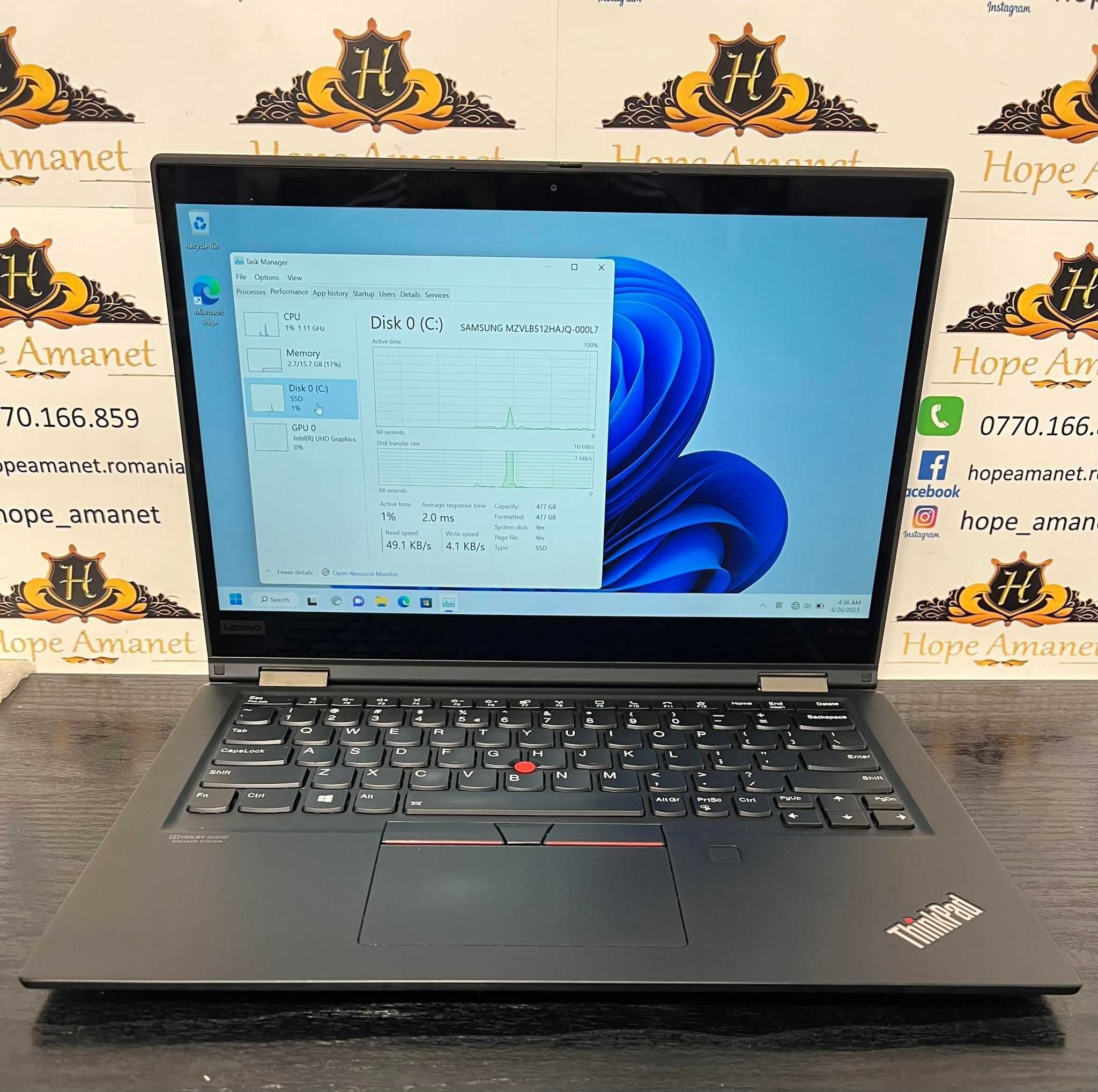 Hope Amanet P10/Laptop Lenovo ThinkPad X13 Yoga i5 10th 256SSD 8GB