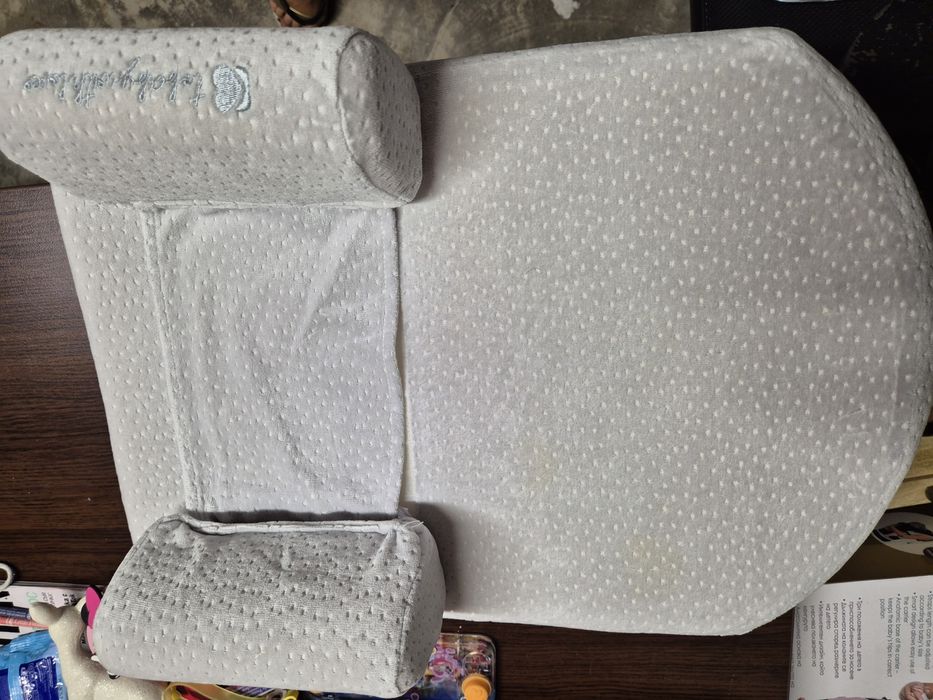 KIKKA BOO бебешка мемори възглавница с ограничител GREY VELVET