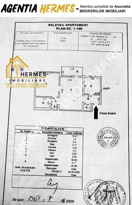 Apartament 2 camere, etaj 2, Piata Tiglina 1 , RENOVAT proaspat