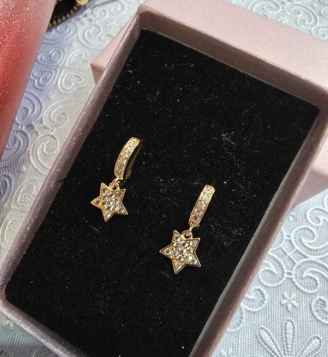 Cercei placati cu aur 14 karate