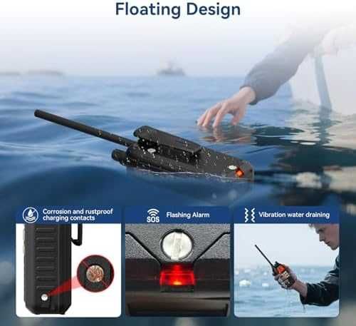 Нова VHF морска радиостанция Retevis RM15 IP68, 2000mAh, не потъва