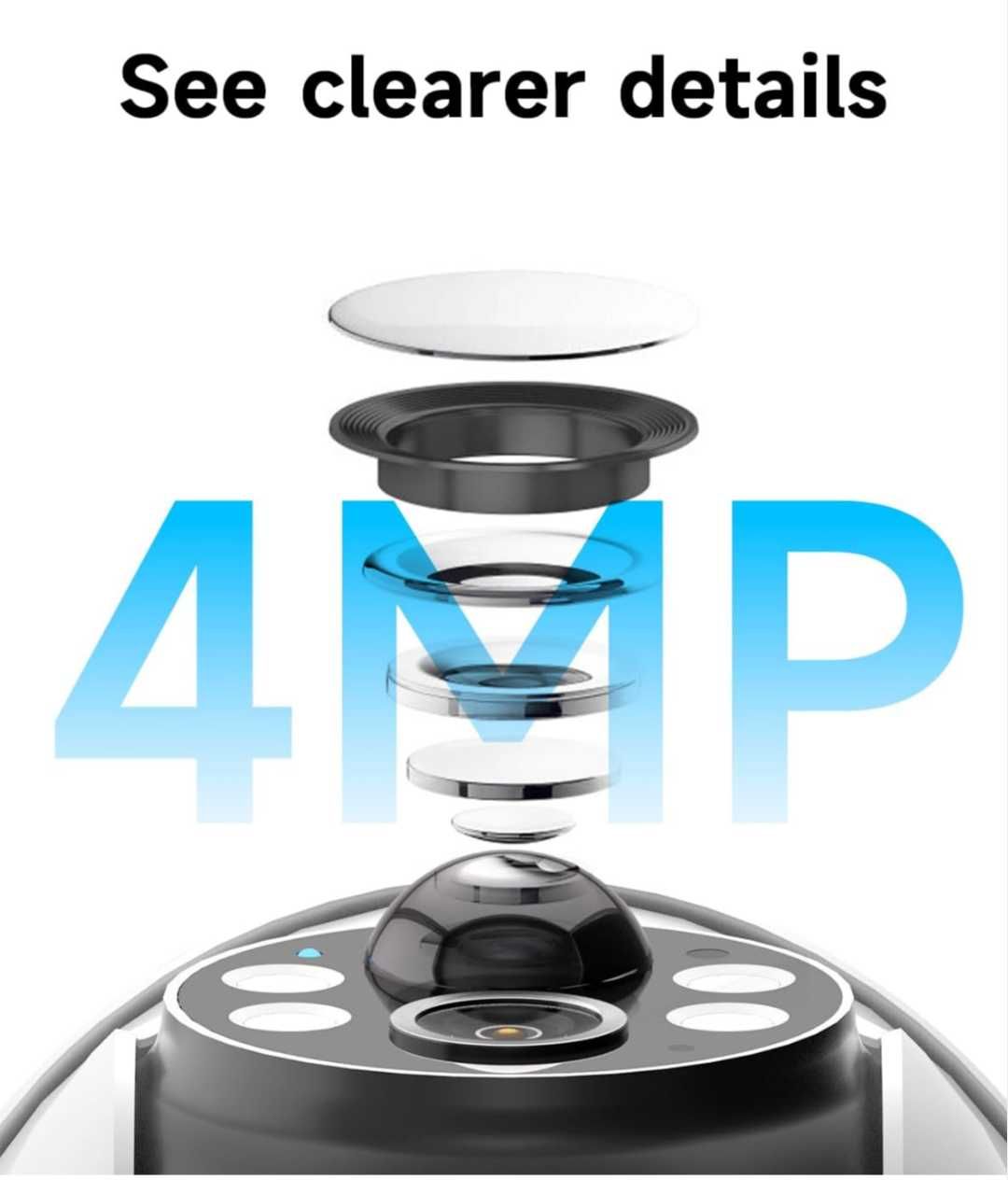 Безжични външни соларни охранителни камери ANRAN,4MP FHD WIFI