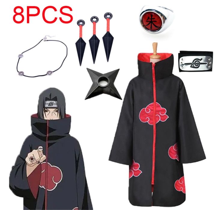 Костюм карнавальный Акацуки. Итачи. Аниме Наруто на новый год