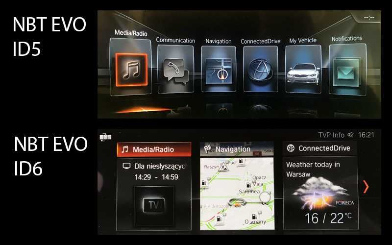 BMW Apple CarPlay Android Screen Mirroring NBTevo ID5/6 + EntryNavEvo