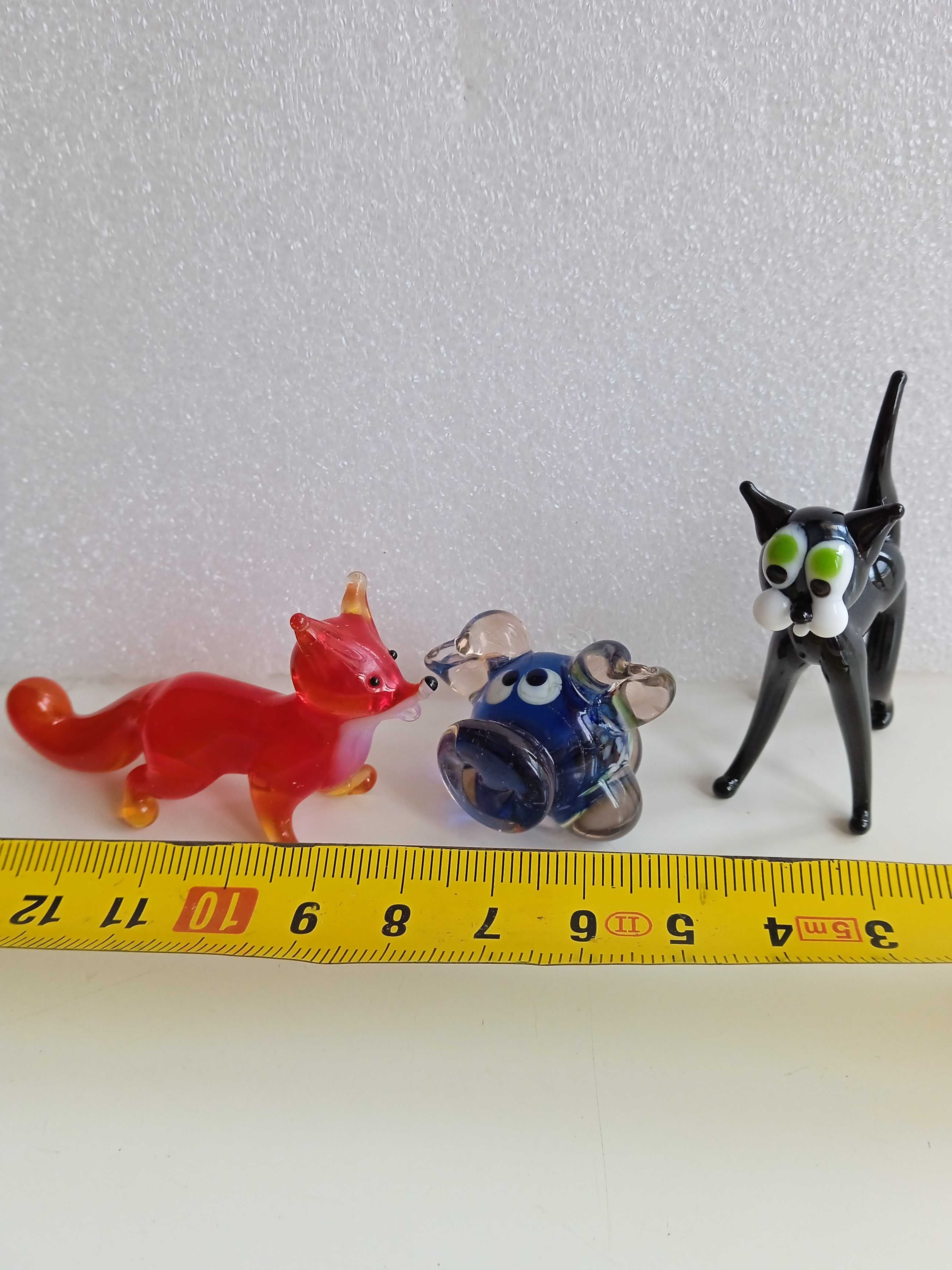 Фигури стъклени - Лисица, Котка, Прасе, 2-3 см