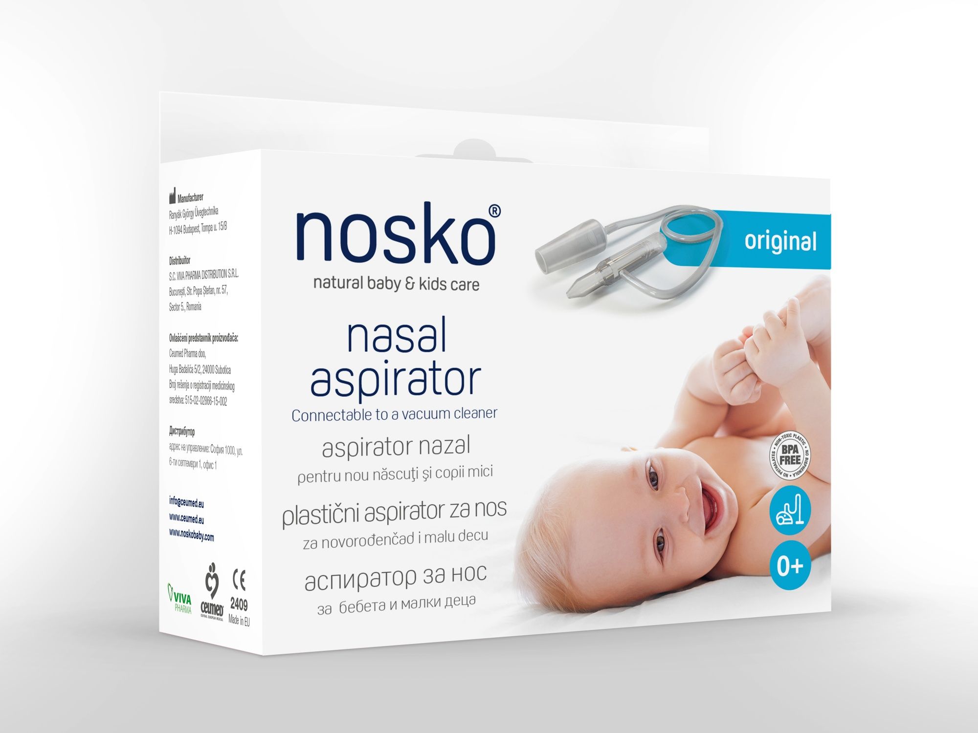 NOSKO BABY Plastic аспиратор за нос за прахосмукачка