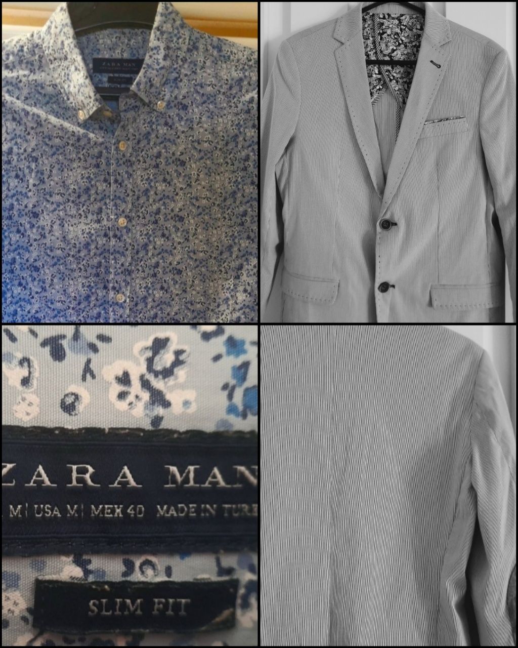 Sacou & cămașă bărbătească marca Zara Man