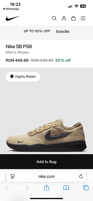 Pantofi sport Nike: model C1TY PRM și model SB PS8 mărimea 43