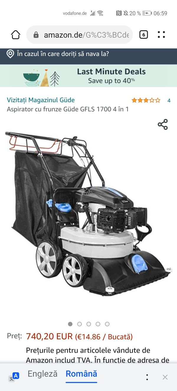 Aspirator de frunze industrial 4 in 1 gude