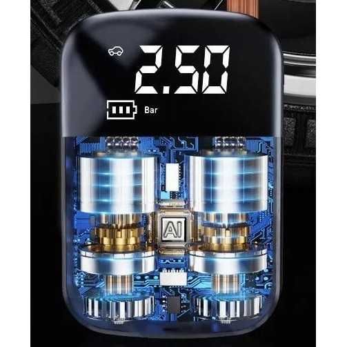 Compresor Auto Wireless Portabil 10 Bar Acumulator 2000 mAh PowerBank