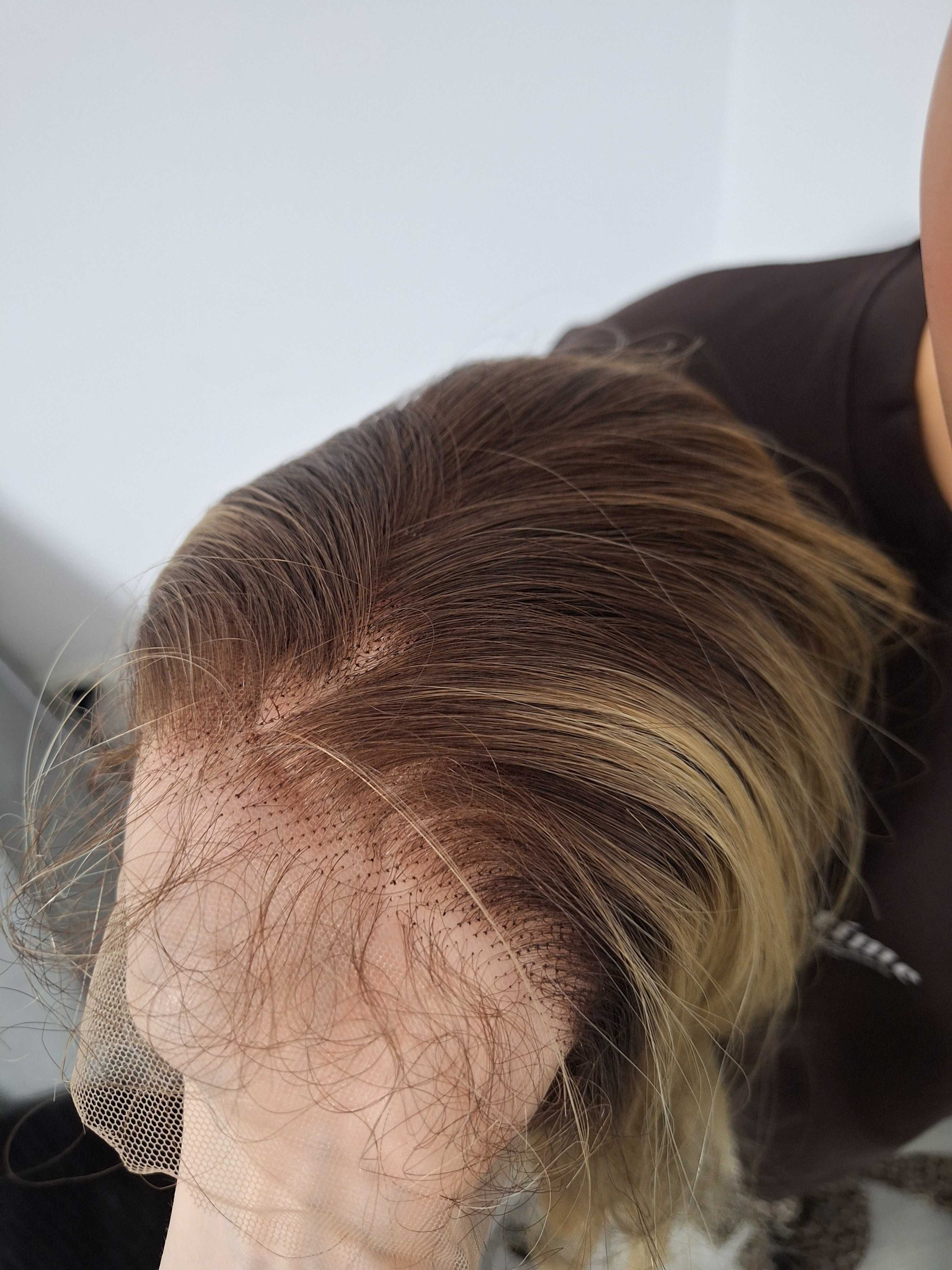 Perucă blondă lungă și ondulată cu dantelă frontală 106513
