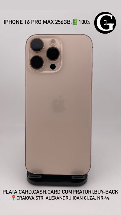 G Store Mobile! OFERTA: iPhone 16 Pro Max 256 GB,99%!