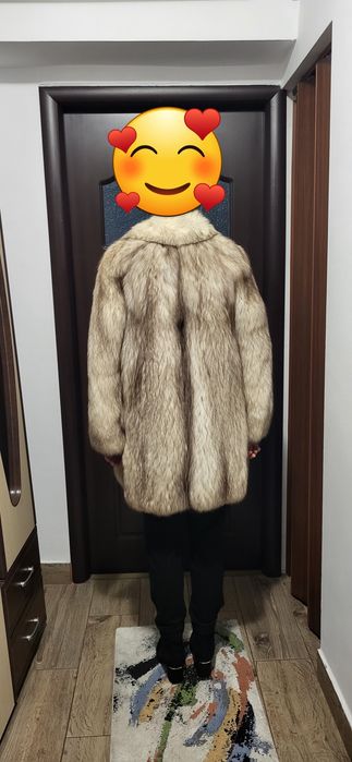 Haina de blana vulpe argintie – calitate superioara, impecabila