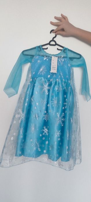 Рокля на Елза от Frozen с подарък светещ ластик за коса