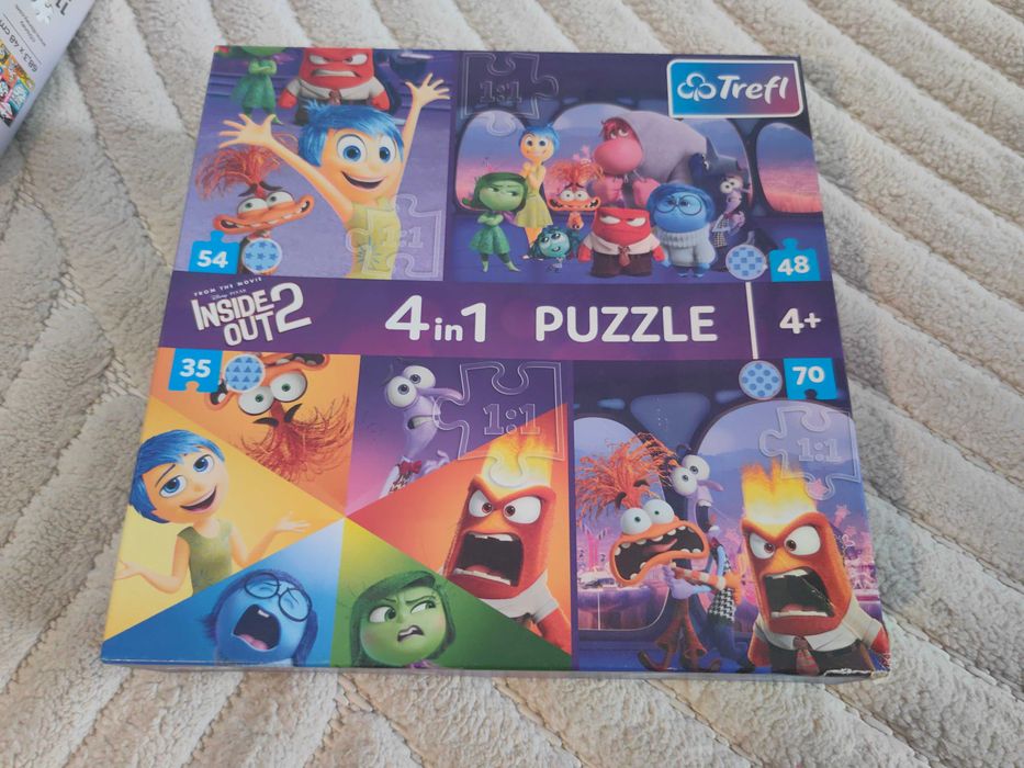 Puzzle Trefl 4 in 1 - Disney Inside out 2, O lume plina de emotii