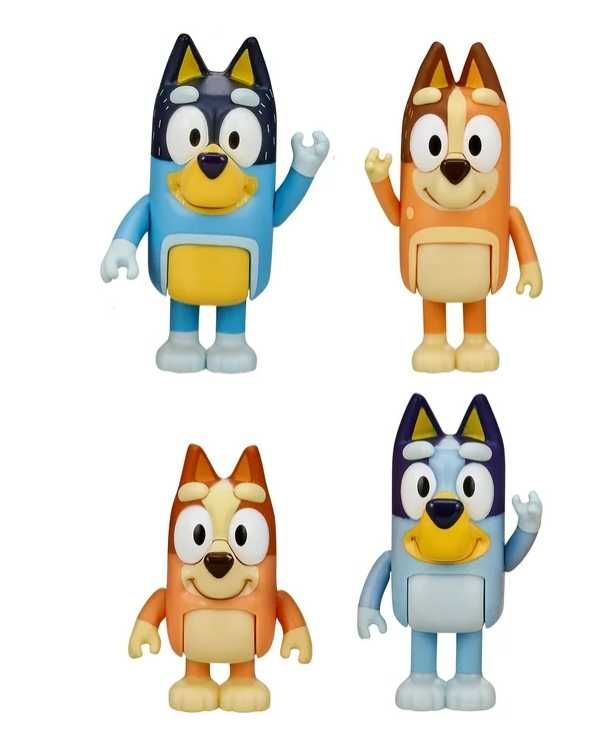 4броя комплект фигурки за игра Блуи и Бинго, Bluey & Family