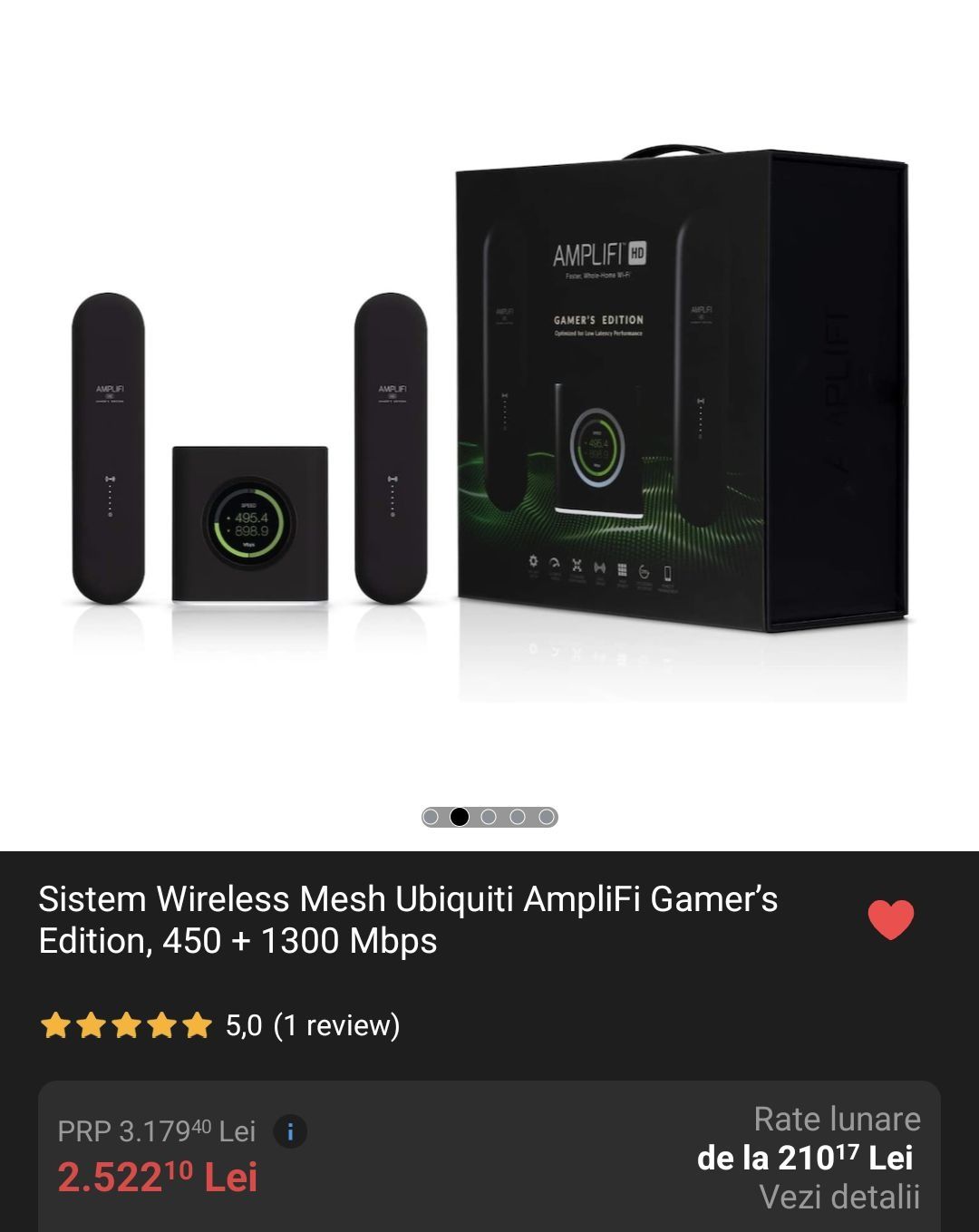 Router AmpliFi HD Gamer's Edition 450+1300 Mbps