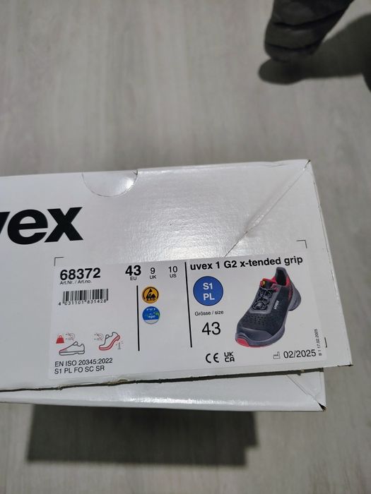 Pantofi de protecție Uvex 1 G2 ESD S1 P SRC Mărime 43 68372