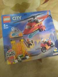 Lego City Put out Fires - set elicopter și motocicletă