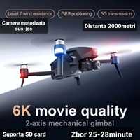 Drona profesionala 6K,Zbor 28 min,D2000metr,TF,