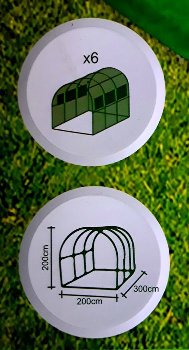 SERA De GRĂDINA tip tunel cu cadru metalic 6 mp NOUĂ - 370 Lei