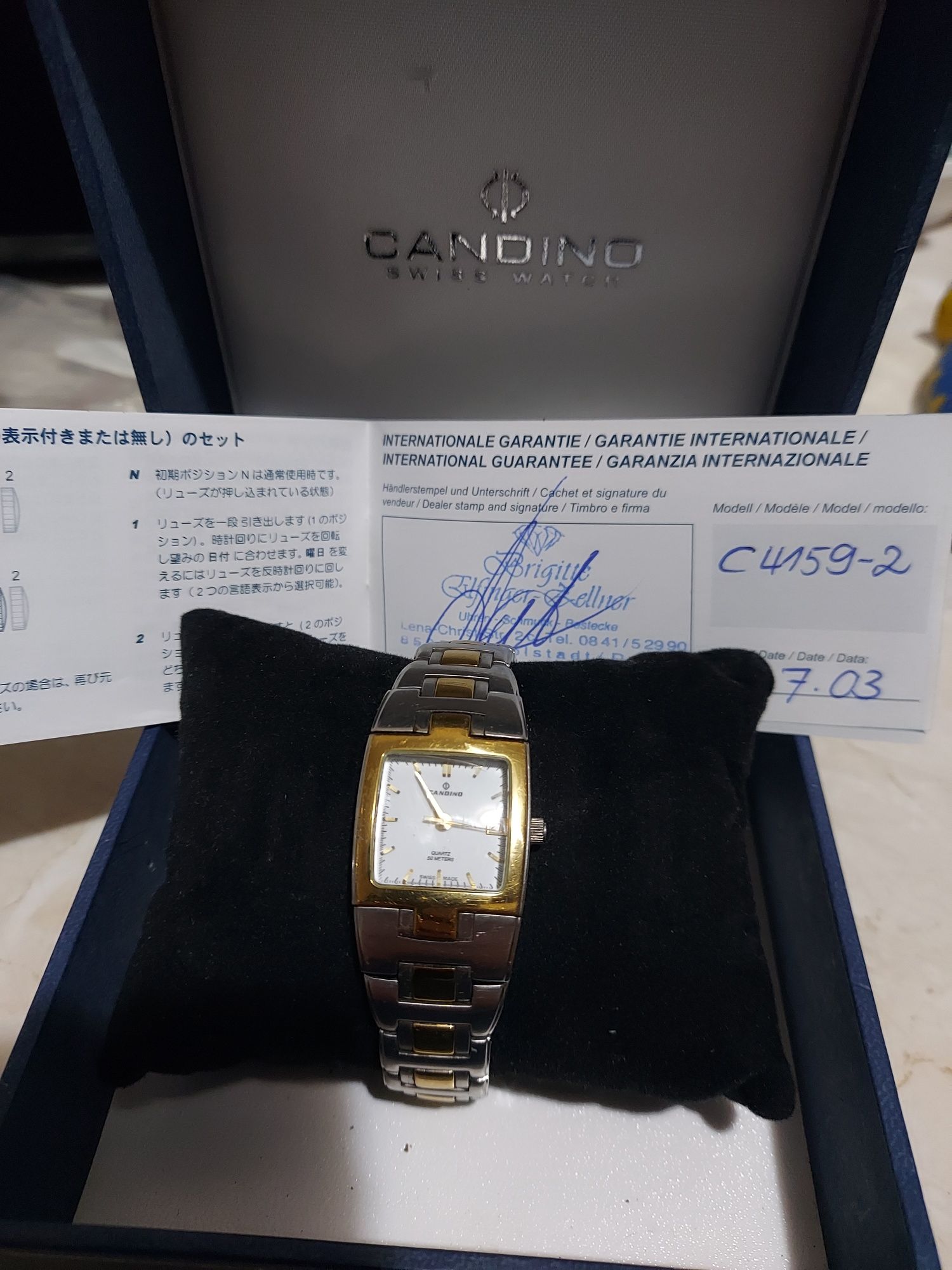 Ceas elvețian Candino swiss made c4159,superb,elegant la cutie