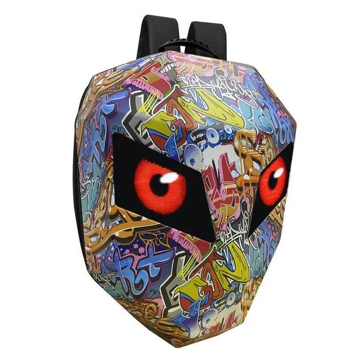 Rucsac / Ghiozdan Moto rigid cu Led Impermeabil Devil Eyes