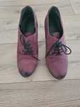 Pantofi/botine Rizzoli piele mov/bordo, toc 11 cm