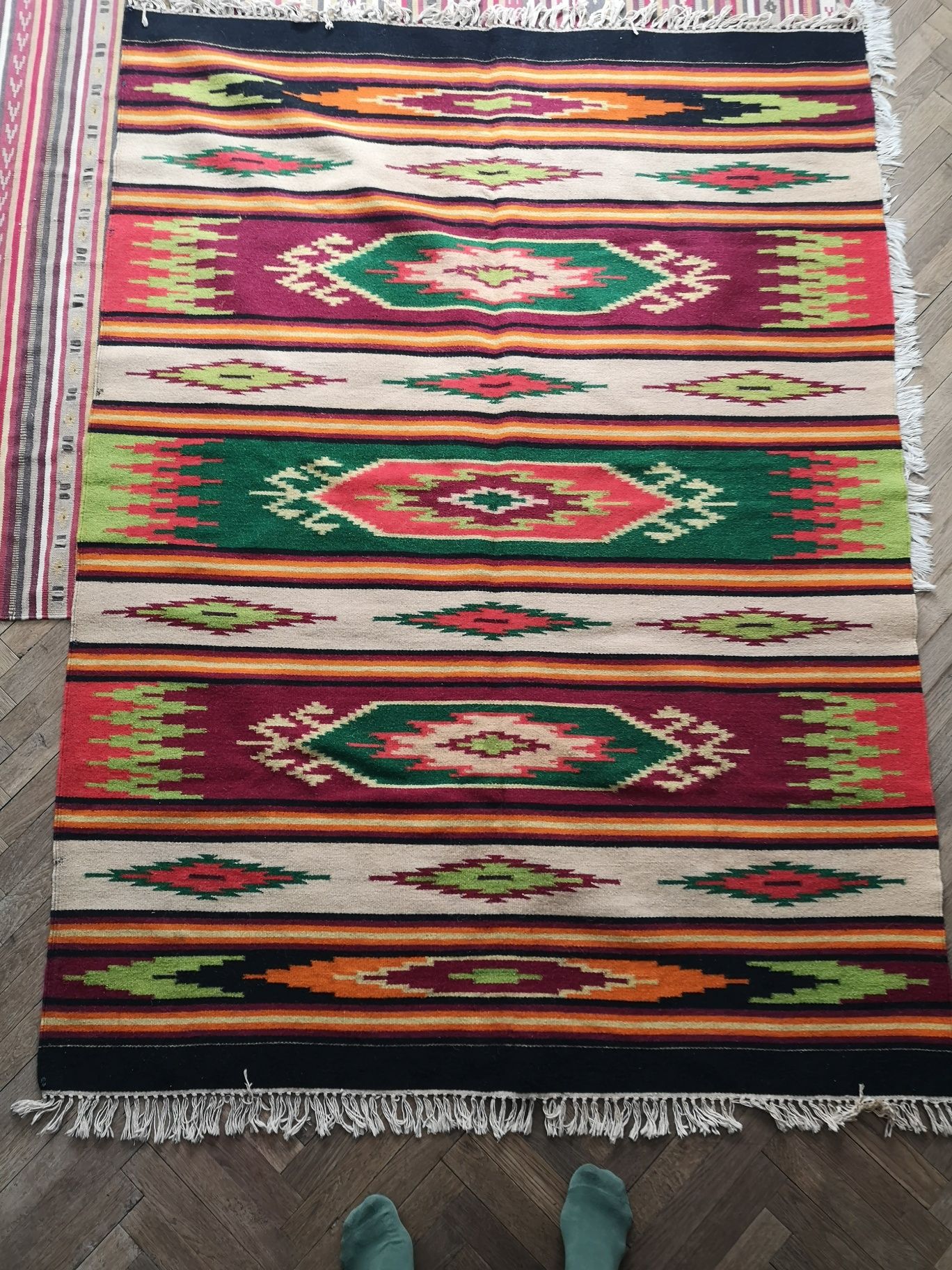 Covor lana lucrat manual - Maramures