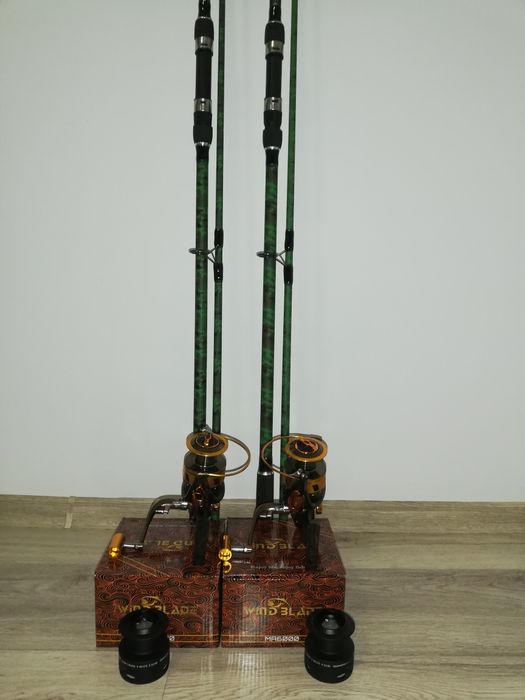 SET 2 Lansete WINDBLADE Cat 1 3.60m 3.5LB + 2 Mulinete MA6000