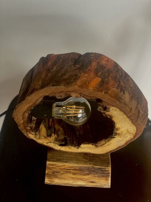 Handmade wooden lamp