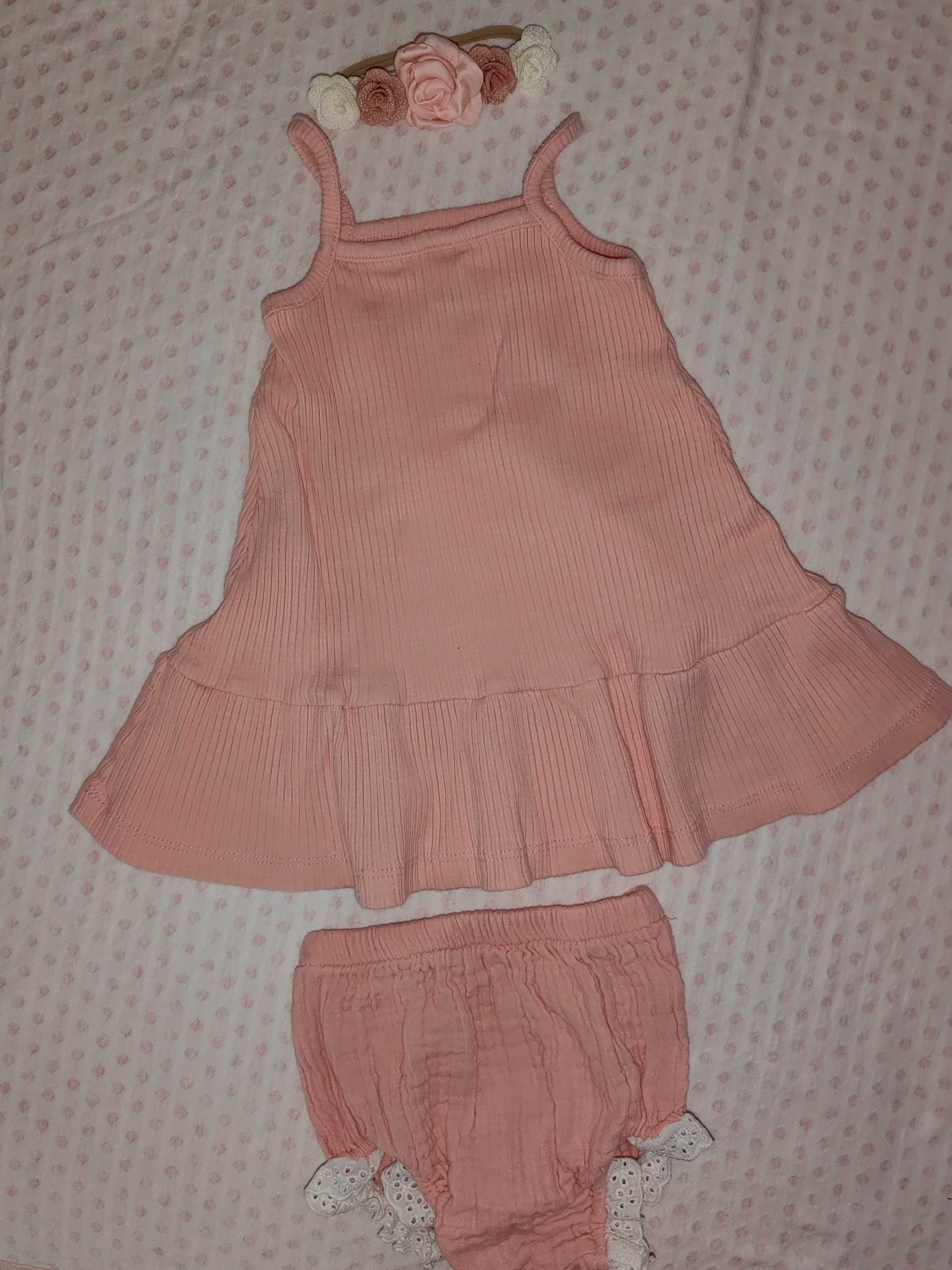 Дрехи летни рокли за бебе р-р 68-74 (6-9м.) Zara, H&M, Waikiki