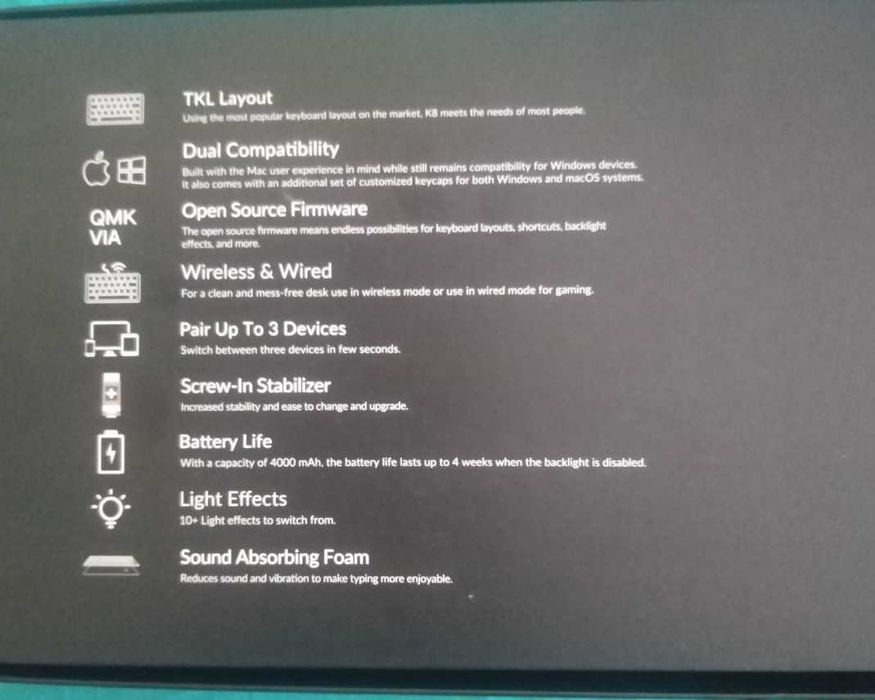 Tastatura mecanica gaming Keychron K8 Pro, usb si bluetooth, noua